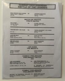 MATCH CARD - WCW EVENT PROGRAM - MONTREAL - HOGAN VS ROUGEAU