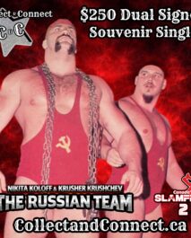 PREORDER - THE RUSSIAN TEAM SIGNED WRESTLING SINGLET – KOLOFF & KRUSCHEV