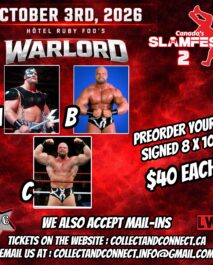SLAMFEST PREORDER - SIGNED 8x10 or AUTOGRAPH FOR MAIL-IN ITEM - WARLORD