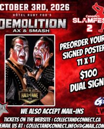 SLAMFEST PREORDER - SIGNED POSTER - DEMOLITION HALL OF FAME - AX & SMASH