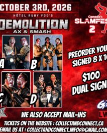 SLAMFEST PREORDER - SIGNED 8x10 or AUTOGRAPH FOR MAIL-IN ITEM - DEMOLITION