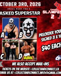 SLAMFEST PREORDER - SIGNED 8x10 or AUTOGRAPH FOR MAIL-IN ITEM - MASKED SUPERSTAR - BILL EADIE