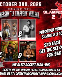 SLAMFEST PREORDER - SIGNED 8x10 or AUTOGRAPH FOR MAIL-IN ITEM - NELSON LE TRAPPEUR VEILLEUX