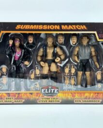MATTEL - BOX SET - SUBMISSION MATCH - BRET HART - STEVE AUSTIN - KEN SHAMROCK