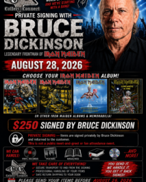 PREORDER - PRIVATE SIGNING - BRUCE DICKINSON - IRON MAIDEN ALBUMS